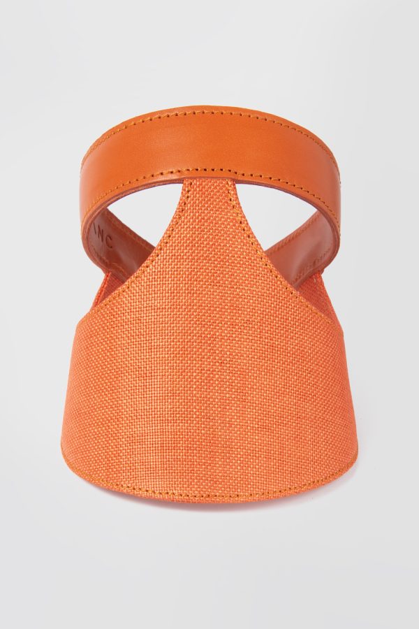 Blanc Lia Visor Joined Orange Hat