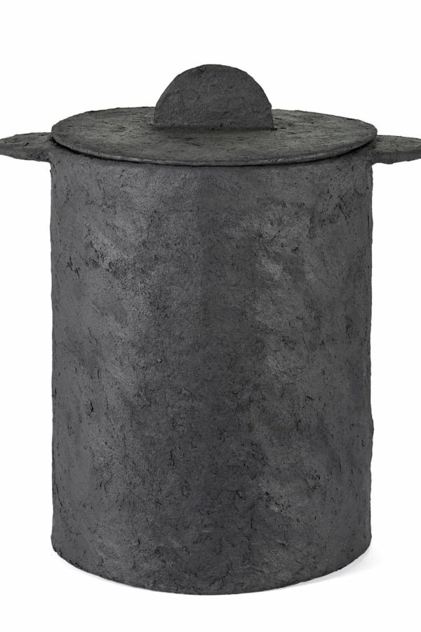 Serax Basket + Lid + Linen Bag Black Earth