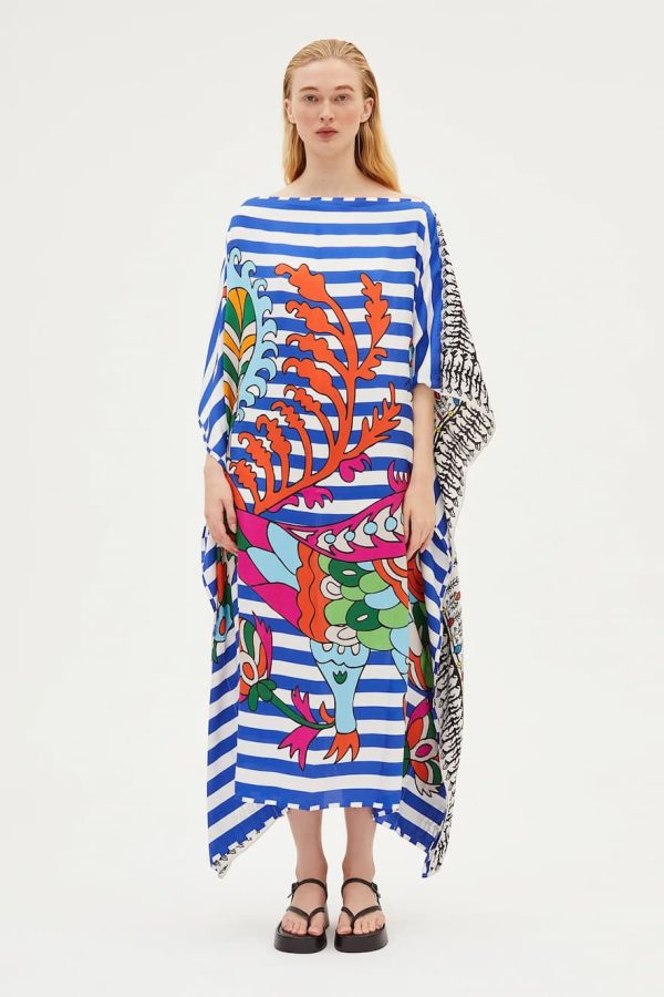 RIANNA + NINA GREEK Kaftan Luludi Naftis Blue