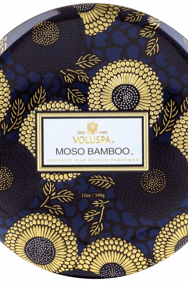 Voluspa Moso Bamboo 3 Wick Tin Candle