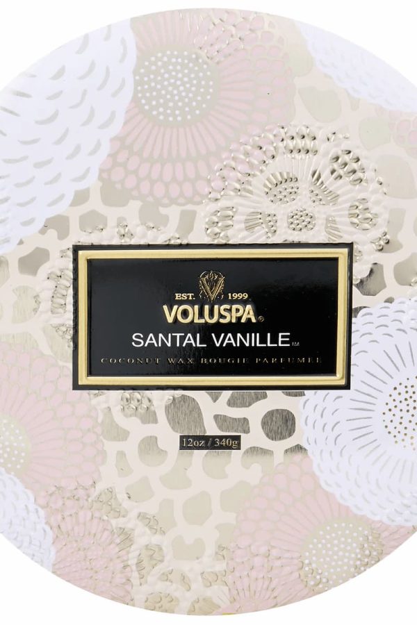 Voluspa Santal Vanille 3 Wick Tin Candle