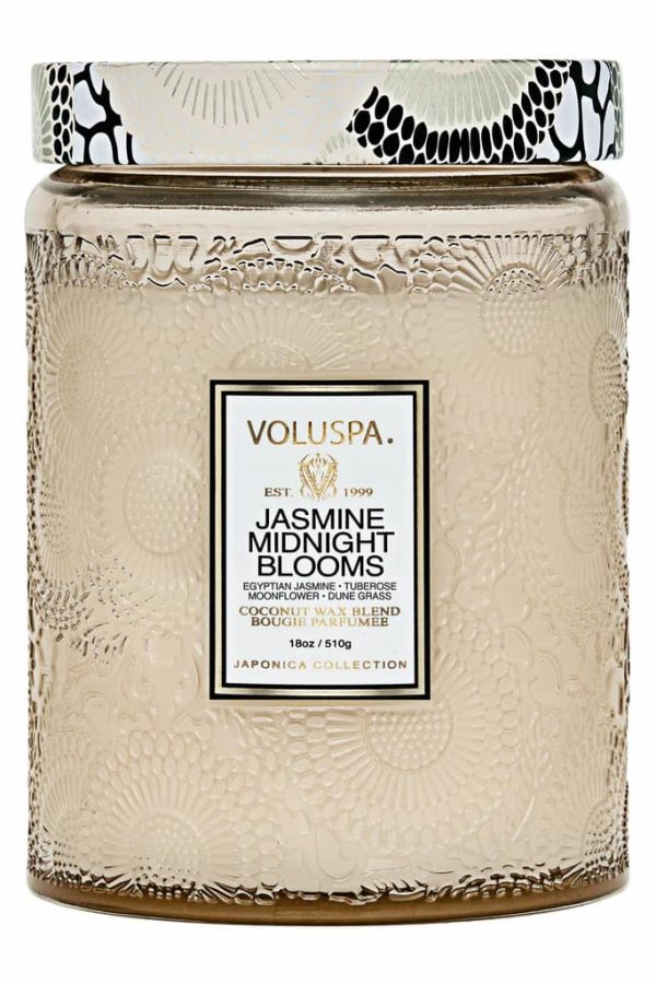 Voluspa Jasmine Midnight Large Jar Candle