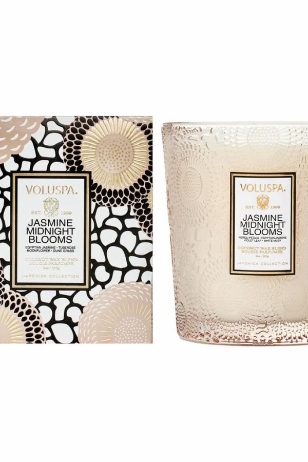 Voluspa Jasmine Midnight Blooms Classic  Candle