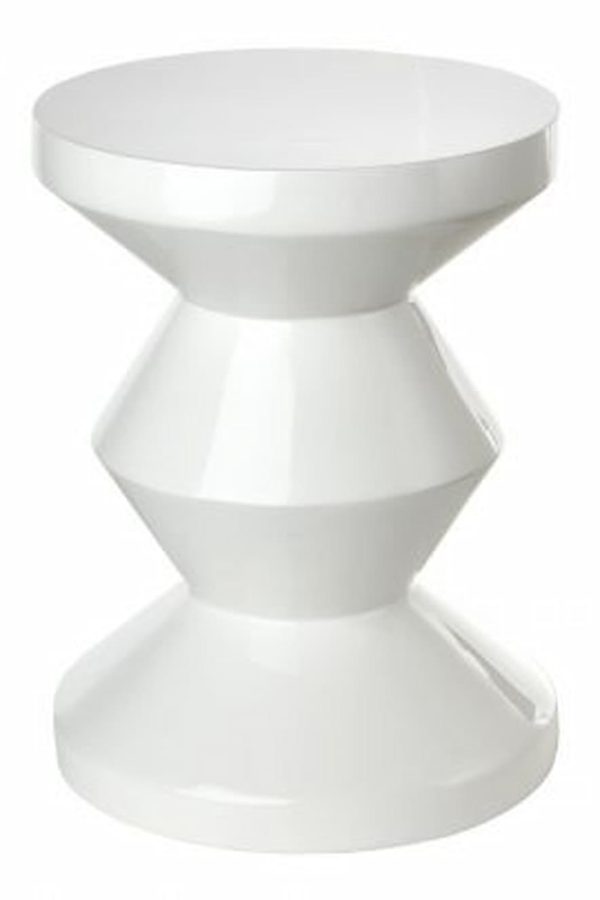 Zig Zag Stool White