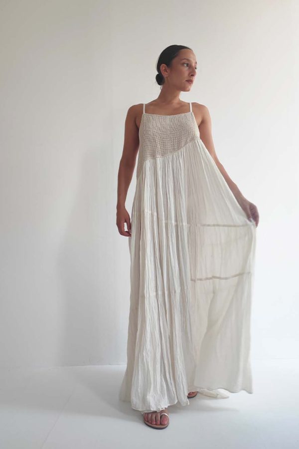 D'Artemide Electra Maxi Dress Off White