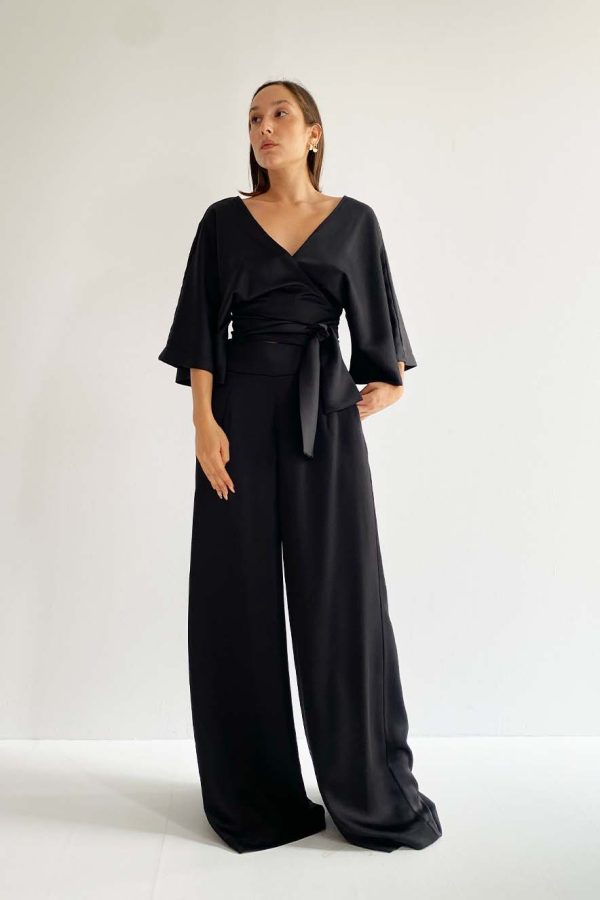 Ckontova Satin Pants Black