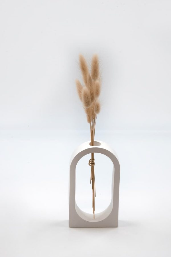 Bes Deco Arch Vase White