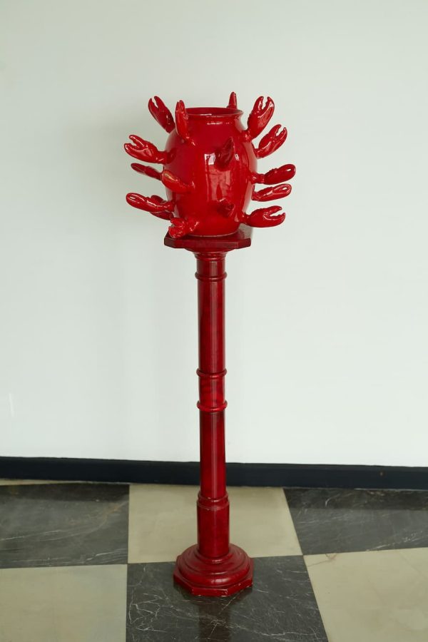 Antonios Vernis Lobster Red Vase