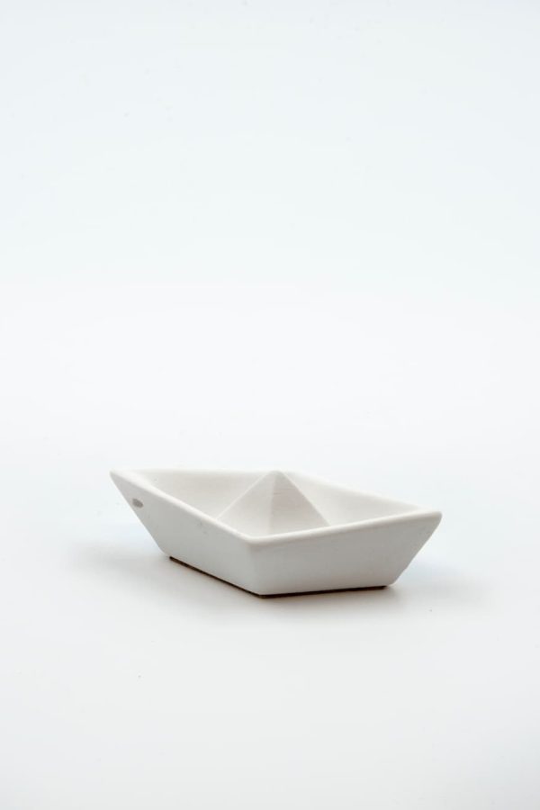 Bes Deco Greek Origami Boat Medium White