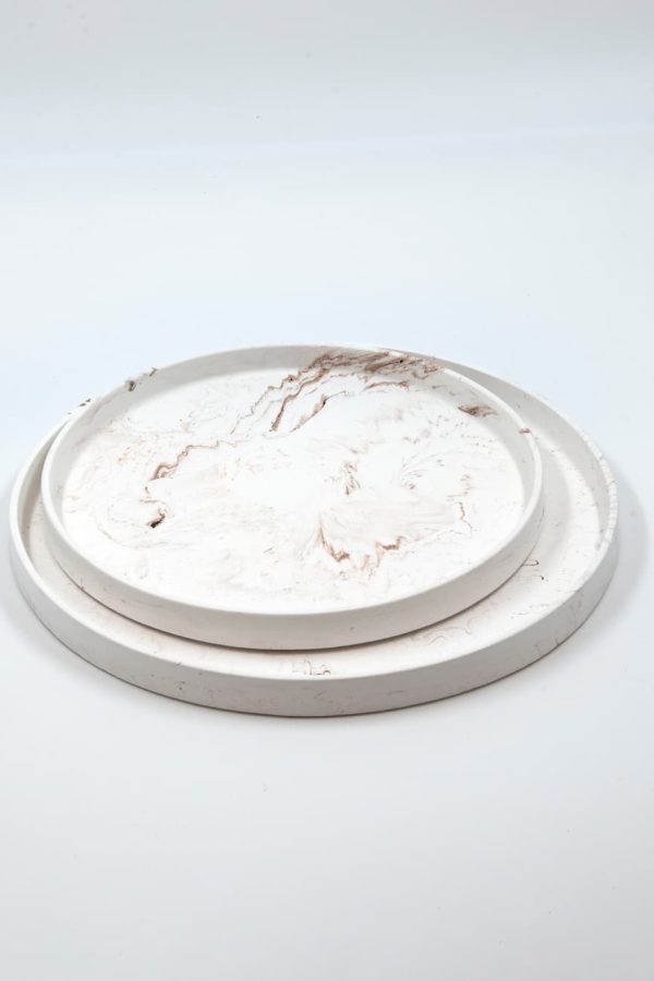 Bes Deco Round G Tray Medium Marble