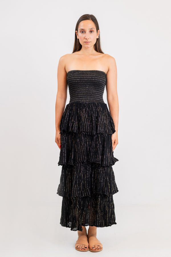 D'Artemide Maxi Dress Medusa Black