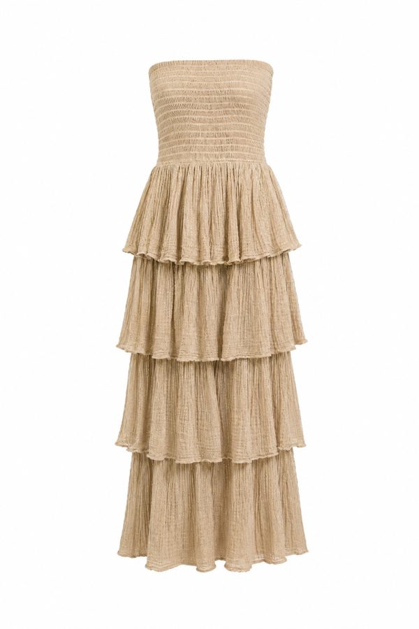 D'Artemide Maxi Dress Medusa Sand