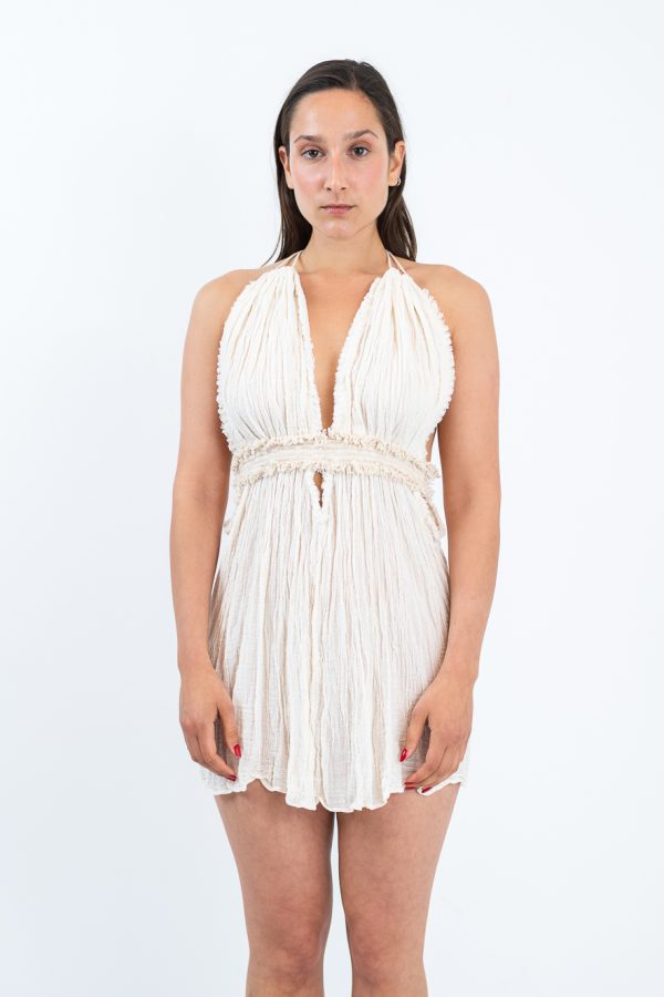 D'Artemide Mini Dress Calypso Off White