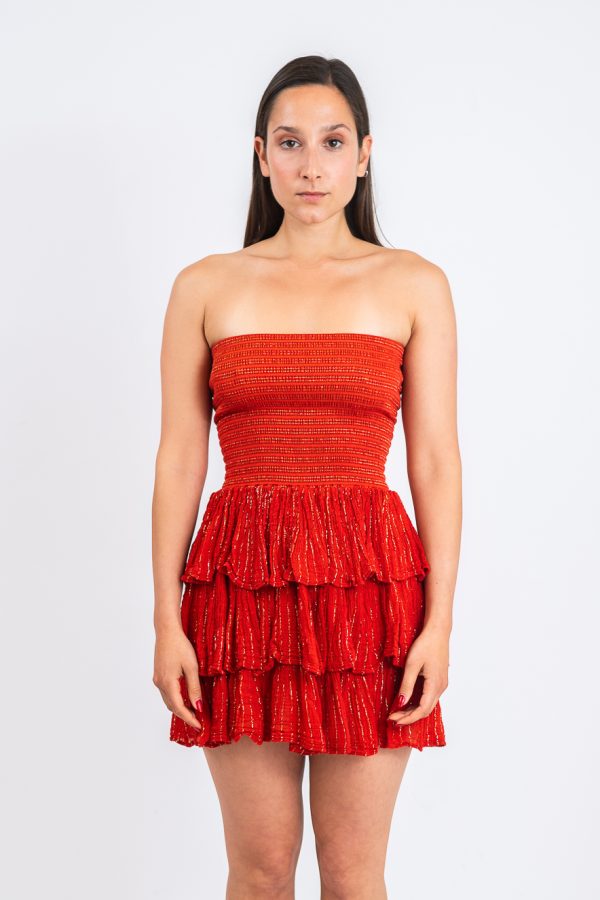 D'Artemide Mini Dress Medusa Papaya