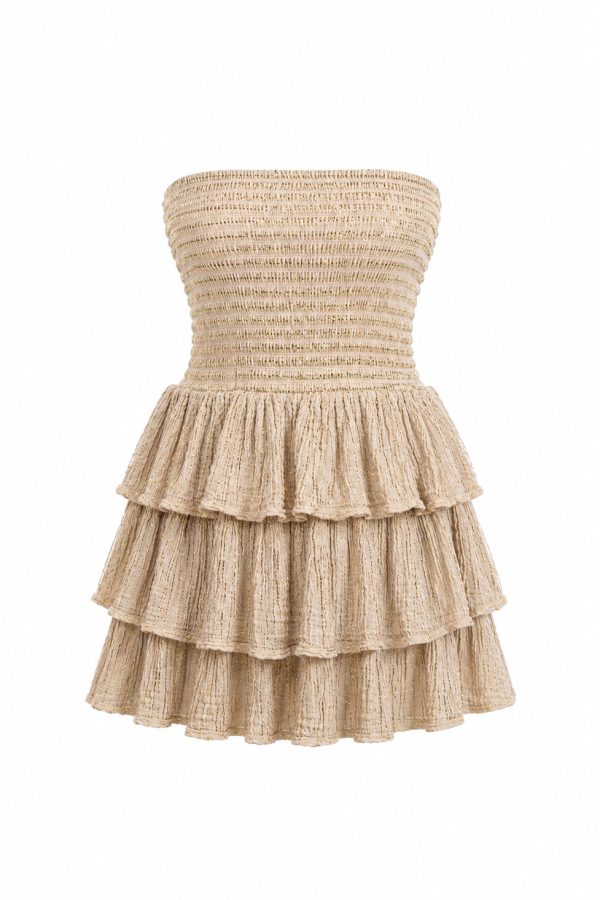 D'Artemide Mini Dress Medusa Sand