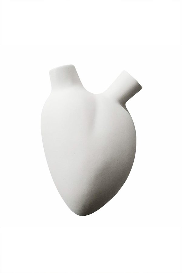 Elica Design White Heart Wall Vase