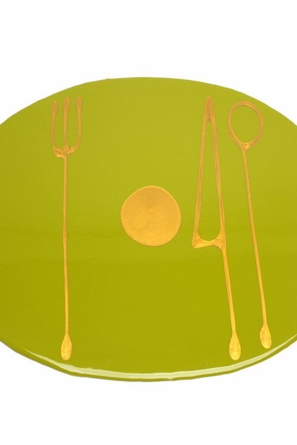 Corsi Table Mates Matt Dust Green And Gold