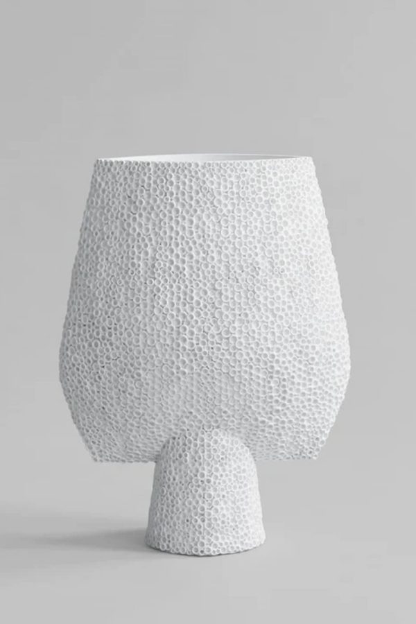 101 Copenhagen Sphere Vase Square Shisen Big Bone White