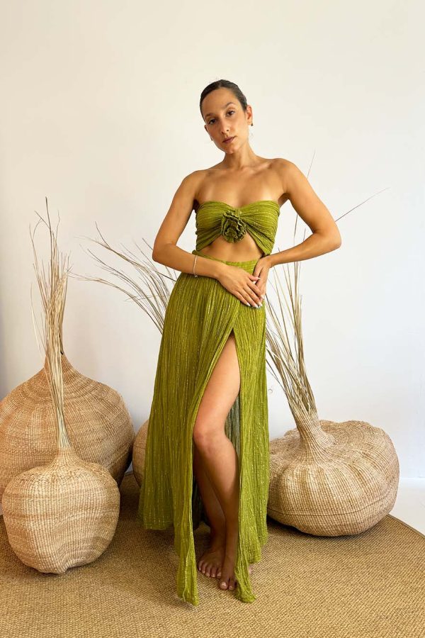 D'Artemide Long Dress Rosa Avocado