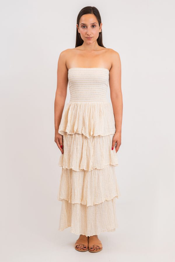 D'Artemide Maxi Dress Medusa Off White