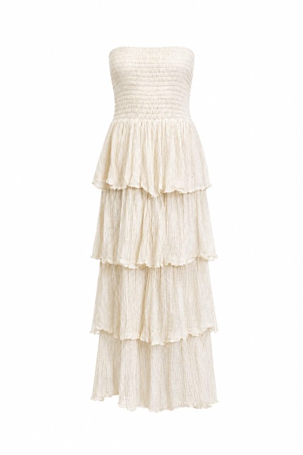 D'Artemide Maxi Dress Medusa Off White