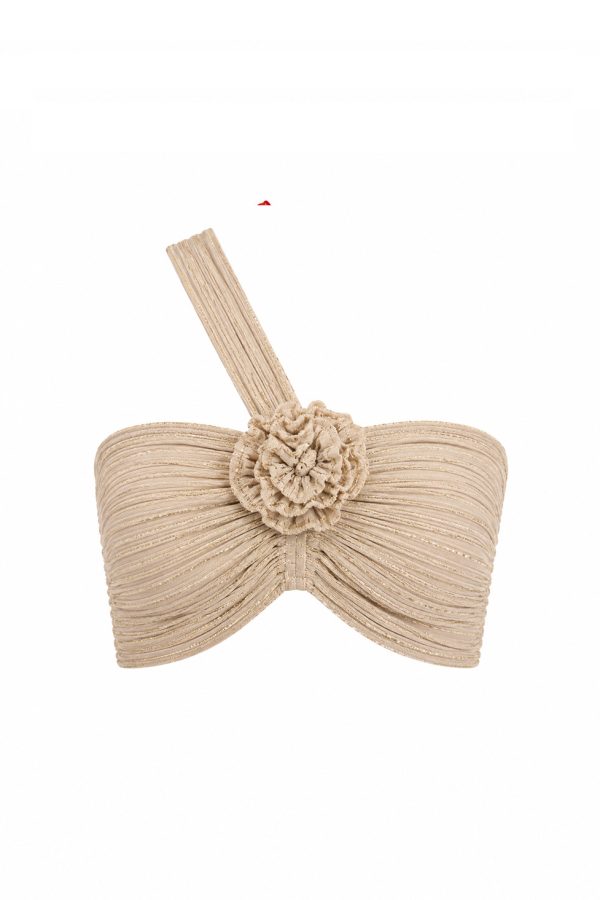D'Artemide Rosa Top Lurex Mocha