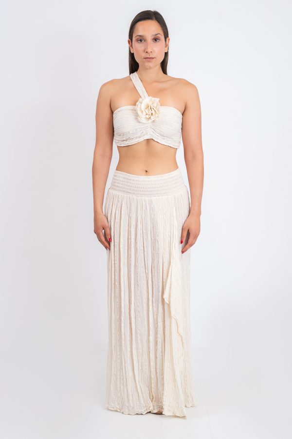 D'Artemide Rosa Top Lurex Off White