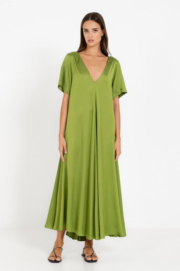 Philosophy V-Neck Satin Dress