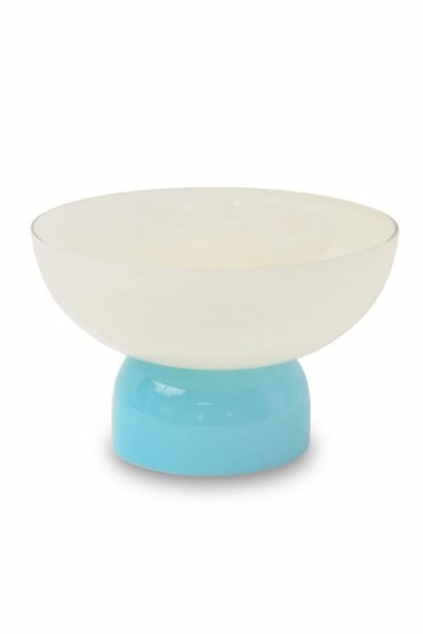 Abhika Vase Yu Bicol Cream Blue D27 H18