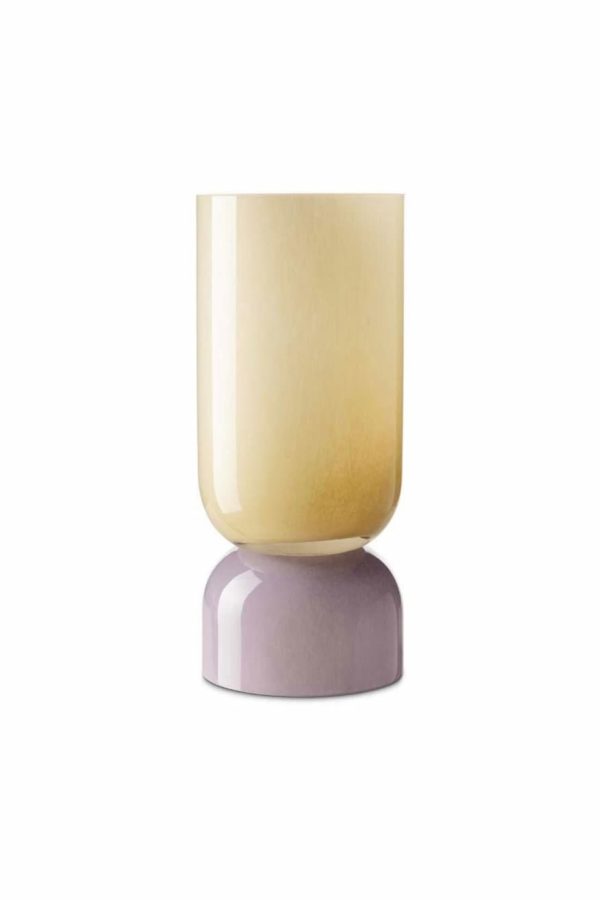 Abhika Vase Yu Bicol Cream Violet D12 H28