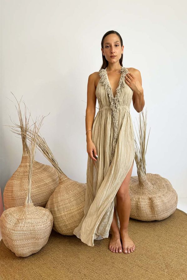 D'Artemide Long Dress Artemis Sand