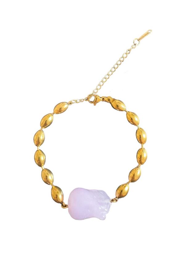 Ifigenia Loukou Bracelet with Pink Mourano Stone