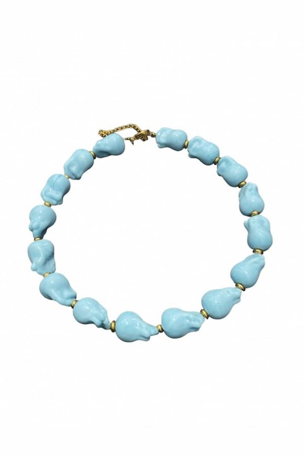 Ifigenia Loukou Necklace Light Blue Mourano
