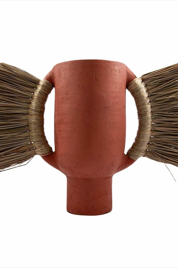 Studio Obscoura Vase Terracotta Jute Terracotta