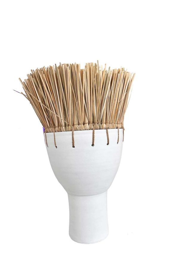 Studio Obscoura Vase Terracotta Jute White