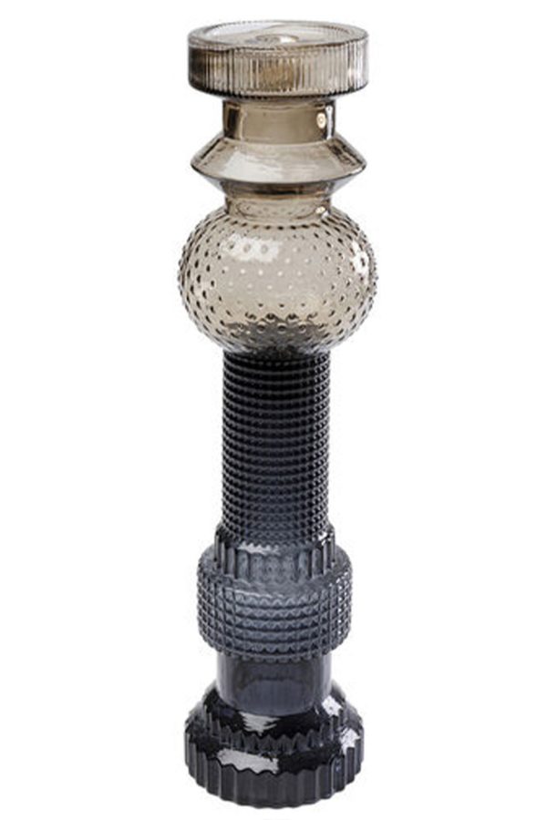 Candle Holder Marvelous Dui Glass Brown/Grey