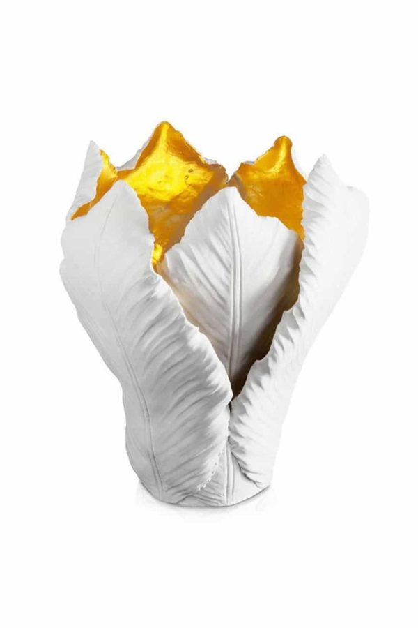 Abhika Candleholder Tulip Big H27 D25 White/Gold