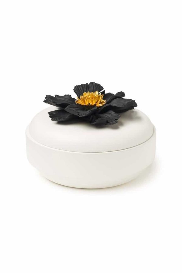 Abhika Flat Box Peony White/Black