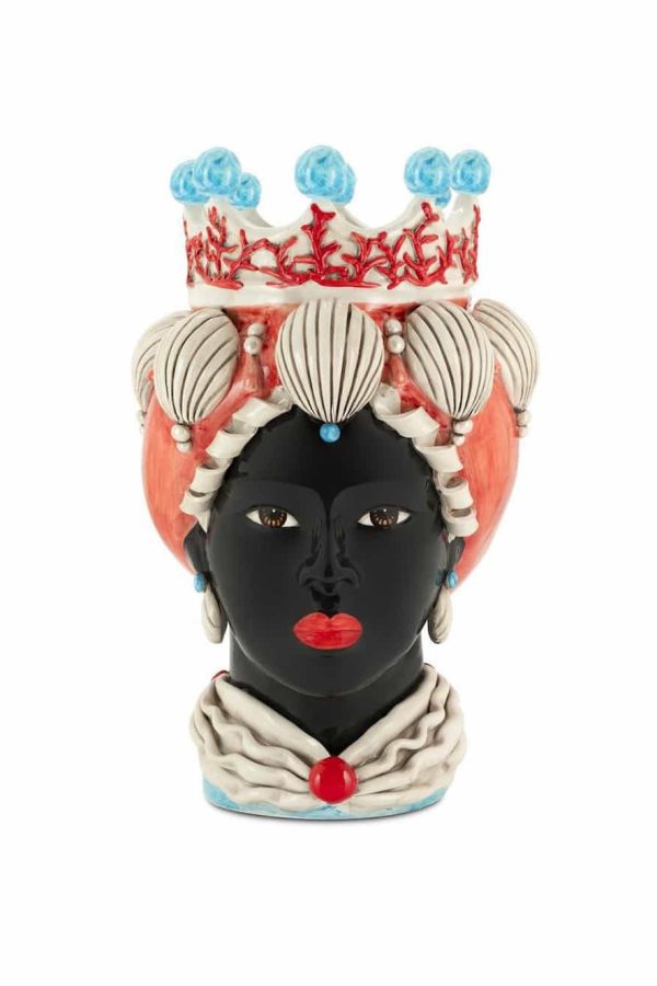 Abhika Vase Moro Lady Coral  H49 Red