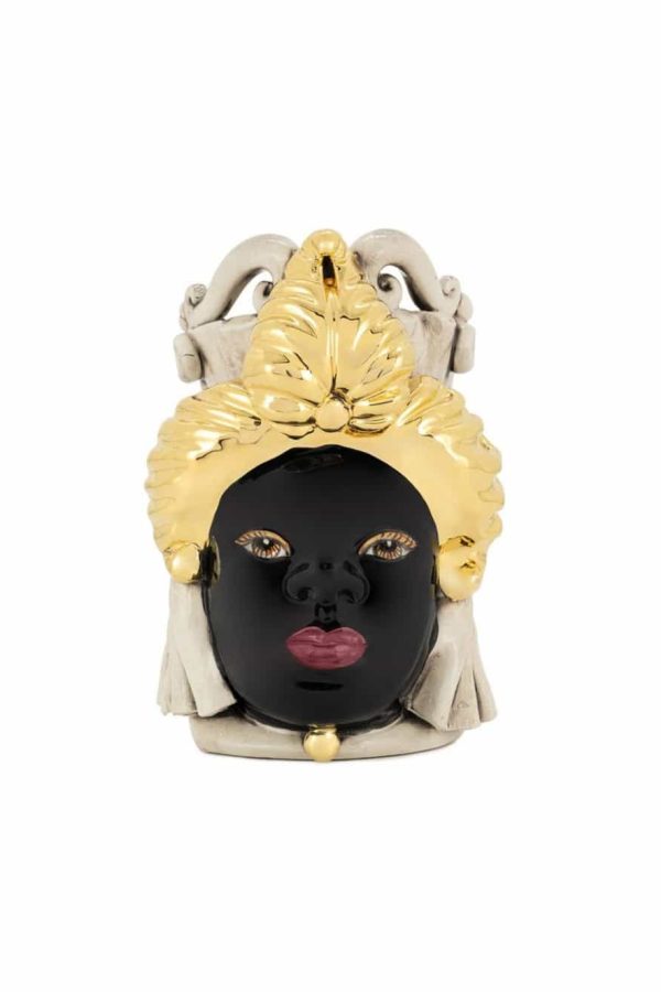 Abhika Vase Moro Lady Small Chich19x19 Shiny Black