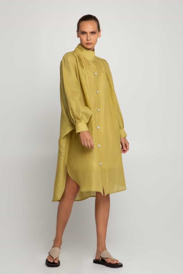 Greek Archaic Kori Kiwi Blouse Dress