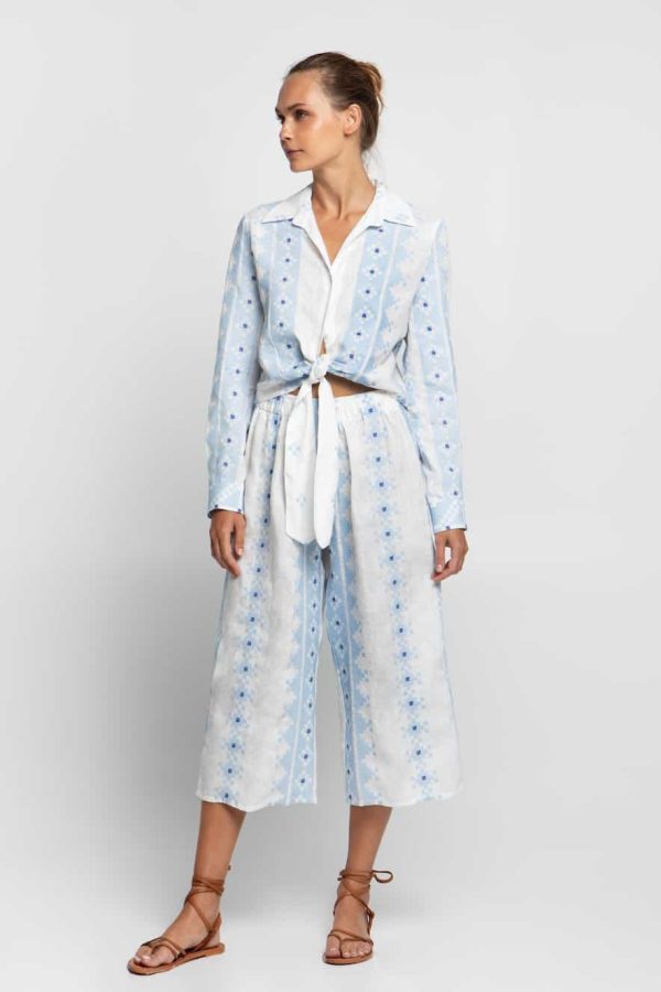 Greek Archaic Kori Pixel Crop Pants