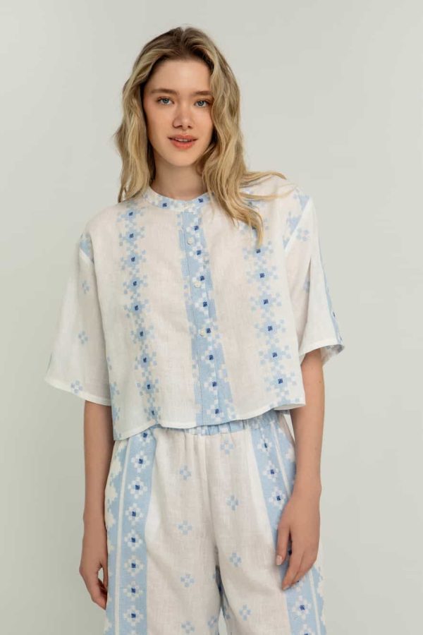 Greek Archaic Kori Shirt Short Pixel