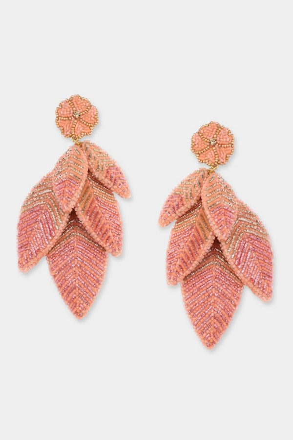 Olivia Dar Leaf Earrings Multi