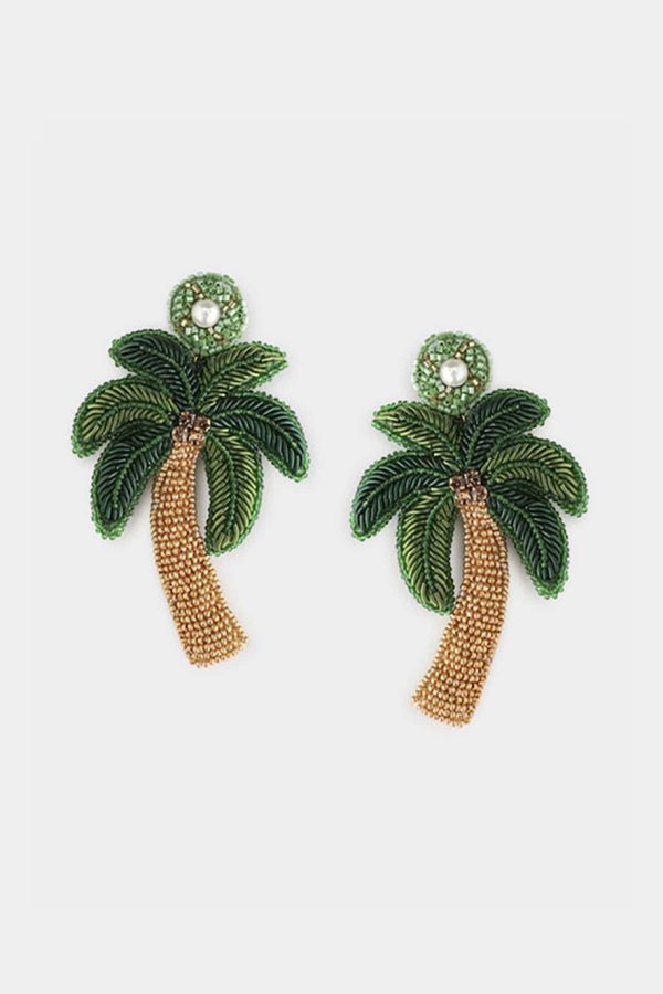 Olivia Dar Palm Tree Earrings Gold