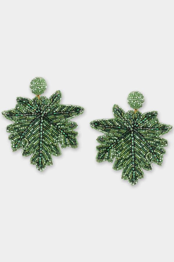 Olivia Dar Papaya Leaf Earrings