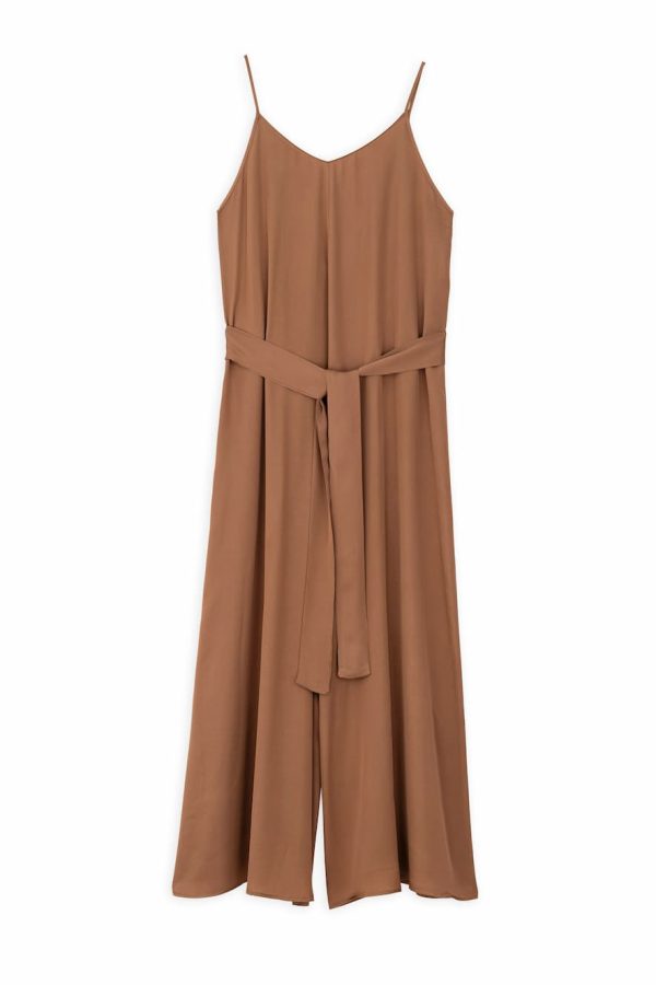 Philosophy Satin Jumpsuit Bronze