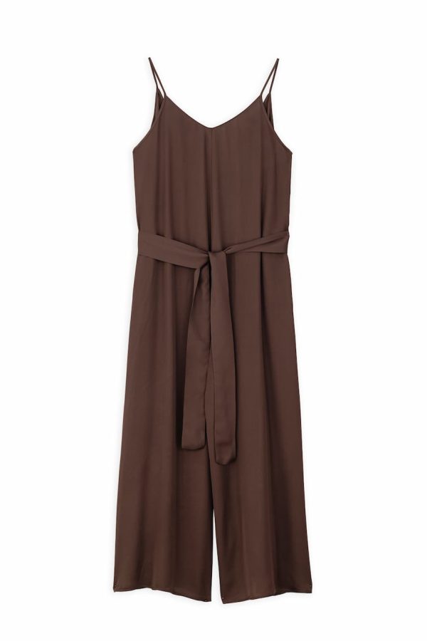 Philosophy Satin Jumpsuit Dark Brown