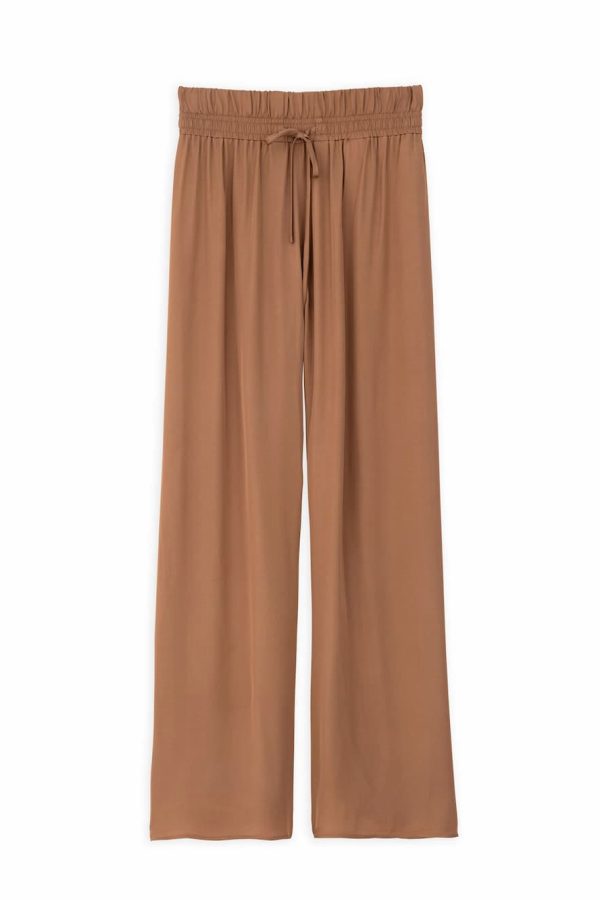 Philosophy Satin Wide Leg Pants Bronze