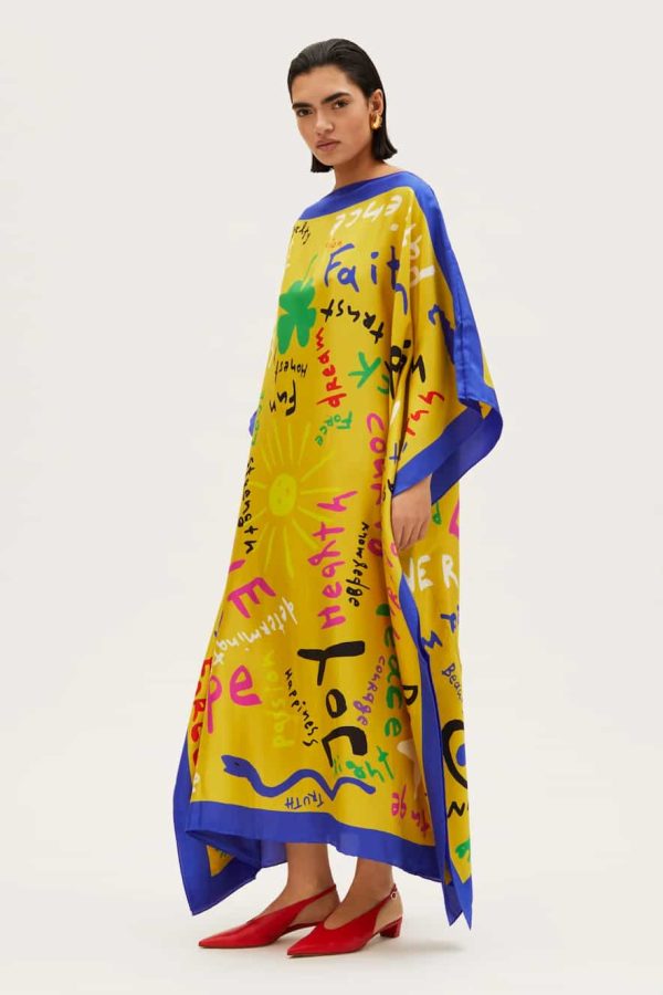 RIANNA + NINA Kakanias Kaftan Joy Hope Dream Yellow